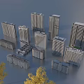 Modern High Rise and Low Rise Urban Residential Buildings With Surrounding Trees