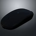 Sleek Black Wireless Computer Mouse With Ergonomic Design And Responsive Buttons 3d model