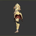 Ornate Golden Armor With Red Accents And Intricate Decorative Details