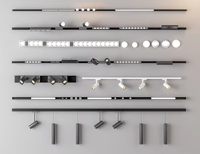 Modern spotlight downlight spotlight track light 3d model