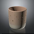 Pink And White Ceramic Cup With Gold Polka Dots For Home Table Decoration
