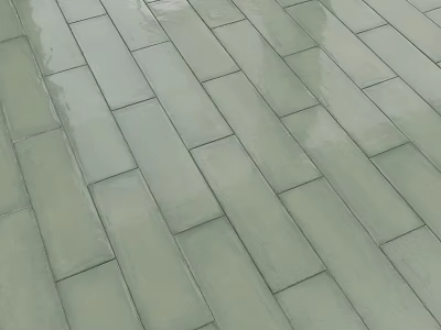 Light Green Rectangular Tiles For Interior Floor Paving Construction Components 3d model