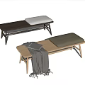 modern sofa stool bed end stool 3d model