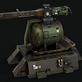 Modern Science Fiction Turret Modern Weapon Turret Turret Defense Science Fiction War Future Equipment Equipment 3d model