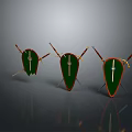 Medieval Shield Ancient Shield Defensive Weapon Ancient Shield Iron Shield Protective Shield Wooden Shield 3d model