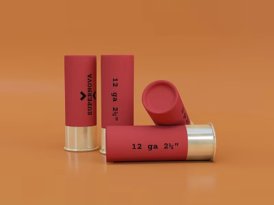 VORTEX Red Cylinder Perfume Cosmetics With 12 ga 2 3/4 Design And Elegant Look 3d model