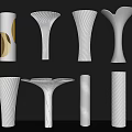 Modern Interior Decoration Columns Special-shaped Creative Columns Petal Columns Spiral Columns Corrugated Columns Creative Packing Columns Cylindrical Columns Packing Columns 3d model
