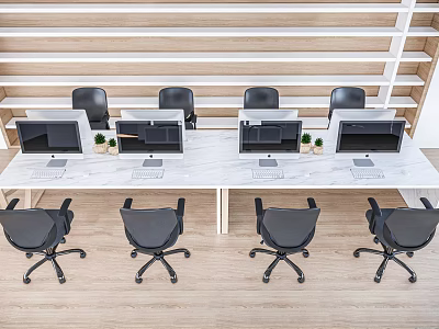 Office Desk and Chair 3d model