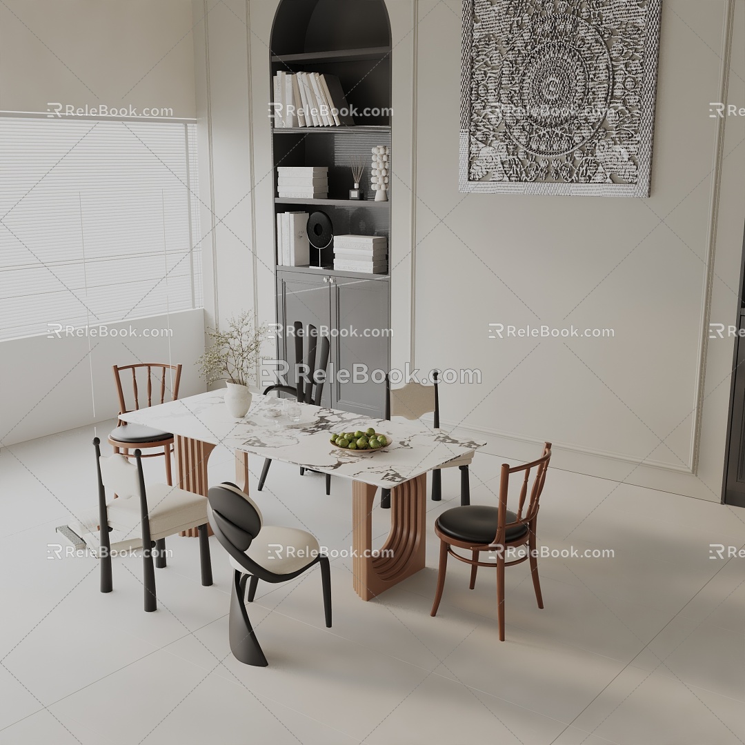 Modern dining table 3d model