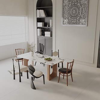 Modern dining table 3d model