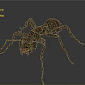 3D Rendered Brown Ant With Detailed Body Structure Legs And Antennae On Grey Background
