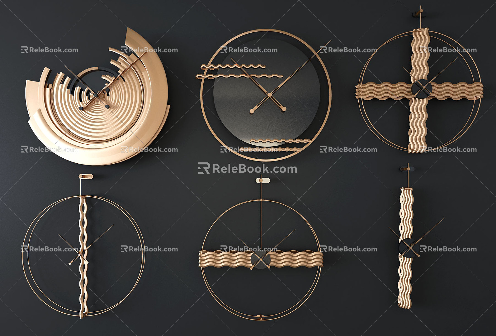 Light Luxury Clock and Watch 3d model