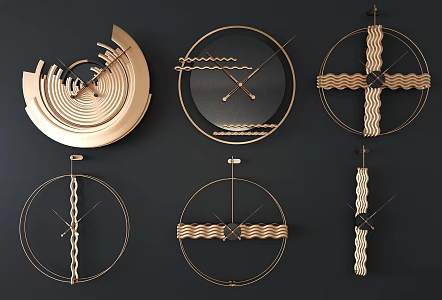 Light Luxury Clock and Watch 3d model
