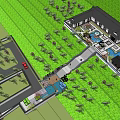 Single Family Villa With Green Lawn Courtyard Swimming Pool And Driveway