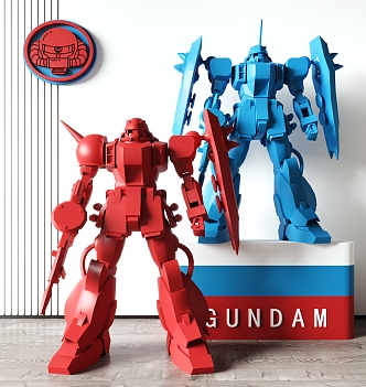 Modern Hand-held Gundam Zagu Hand-held Decoration 3d model