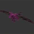 Fantasy Character Riding Armored Dragon With Purple Wings And Green Accents