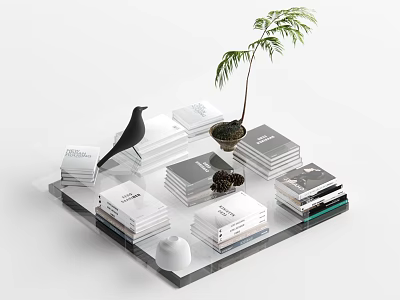 Modern coffee table glass Bauhaus 3d model