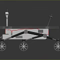 Lunar Exploration Rover With Solar Panel Array Six Wheels And Antenna For Space Missions