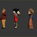 Vibrant Cartoon Characters And Creatures With Diverse Costumes And Poses Standing Together