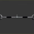 Silver Metal Push Up Bar With Black Grip And U Shaped Design On Reflective Surface