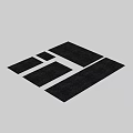 Square Rugs In Various Sizes With Textured Pattern For Home Decoration
