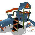 Modern slide children'slide 3d model