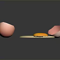 Fresh Fried Egg With Yolk And Broken Egg Shells On Dark Surface