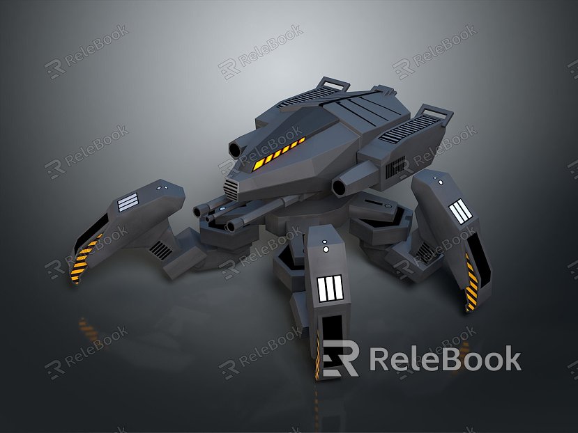 Turret Turntable Railgun Sci-fi Tower Defense Game Tower Defense Sci-fi Turret Game Turret Game Battery model