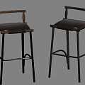 Modern Bar Chair High Stool Bar Stool 3d model
