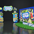 Spring Fun Sports Meet with Decorative Archway and Screen Elements 3d model