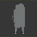 Industrial Gray Furnace With Transparent Observation Window Support Legs And White Foot Pads