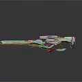 Futuristic Sci Fi Weapon With Sleek Metallic Design And Ergonomic Grip Details