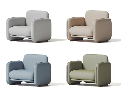 single person sofa leisure sofa chair 3d model