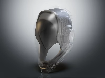 Transparent Face Shield With Gray Frame And Protective Clear Cover Design 3d model