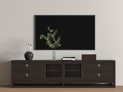 New Chinese TV Cabinet New Chinese TV Cabinet 3d model