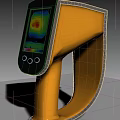 Portable Yellow Handheld Thermal Imaging Device With Heat Map Display Screen