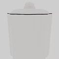 Modern White Storage Container With Lid And Geometric Design For Home Use