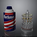Barbasol Shaving Tool Organizer Device With Multiple Blade Holders And Cream