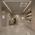 Elegant Modern Fitness Club Interior With Reception Desk Fitness Equipment And Clothing Racks