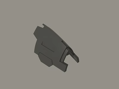Black Mechanical Part 3D Rendered Industrial Component With Geometric Design Isolated On Gray Background 3d model