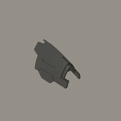 Black Mechanical Part 3D Rendered Industrial Component With Geometric Design Isolated On Gray Background 3d model