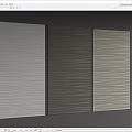 Modern Wall Paneling with White Gray Beige Wavy Texture for Interior Design 3d model