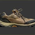 Camel Brown Lace Up Outdoor Hiking Shoes With Durable Non Slip Sole