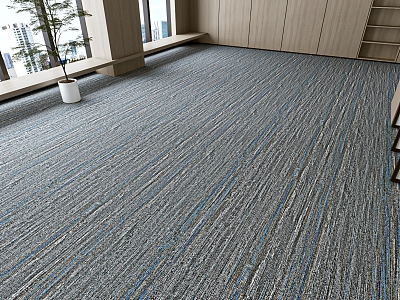 office carpet gray carpet striped carpet 3d model