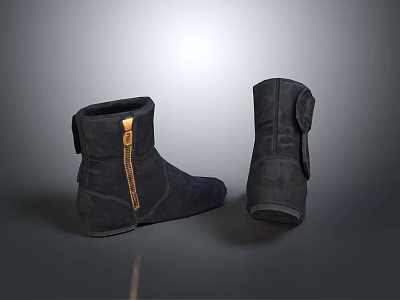 Cotton Shoes Warm Shoes Cold-proof Shoes Realistic 3d model