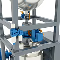 Industrial Mixing Equipment With Stainless Steel Frame Blue Motor And Control Panel