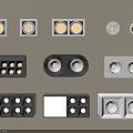 Modern Downlights And Spotlights With Square Round Shapes Black White Silver