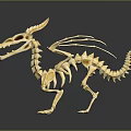 3D Printed Detailed Dragon Skeleton Medical Model For Educational Training Use