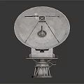 White Dish Shaped Satellite Receiver Household Electrical Appliance With Metal Stand