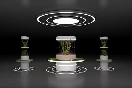 Exhibition Hall Display Cabinet Medium Island Cabinet Multimedia Display Cabinet Sand Table Display Cabinet All-in-One Machine Booth 3d model